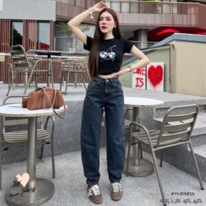 yam flare jeans black
