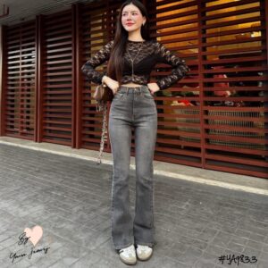yam flare jeans black