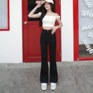 yam flare jeans black