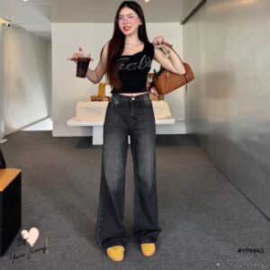 yam flare jeans black