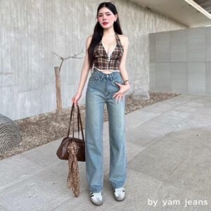 yam flare jeans black