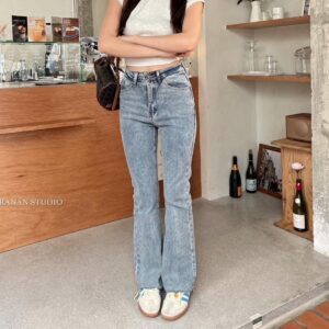otw straight jeans ရေညှိစိမ်း ဆွဲသားမပါ (copy)