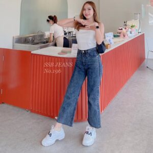 otw straight jeans ရေညှိစိမ်း ဆွဲသားမပါ (copy)
