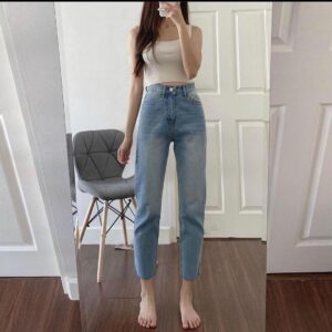 otw straight jeans ရေညှိစိမ်း ဆွဲသားမပါ (copy)